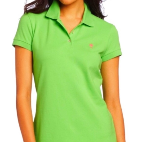 Lilly Pulitzer Tops - NWOT Lilly pulitzer green resort fit polo